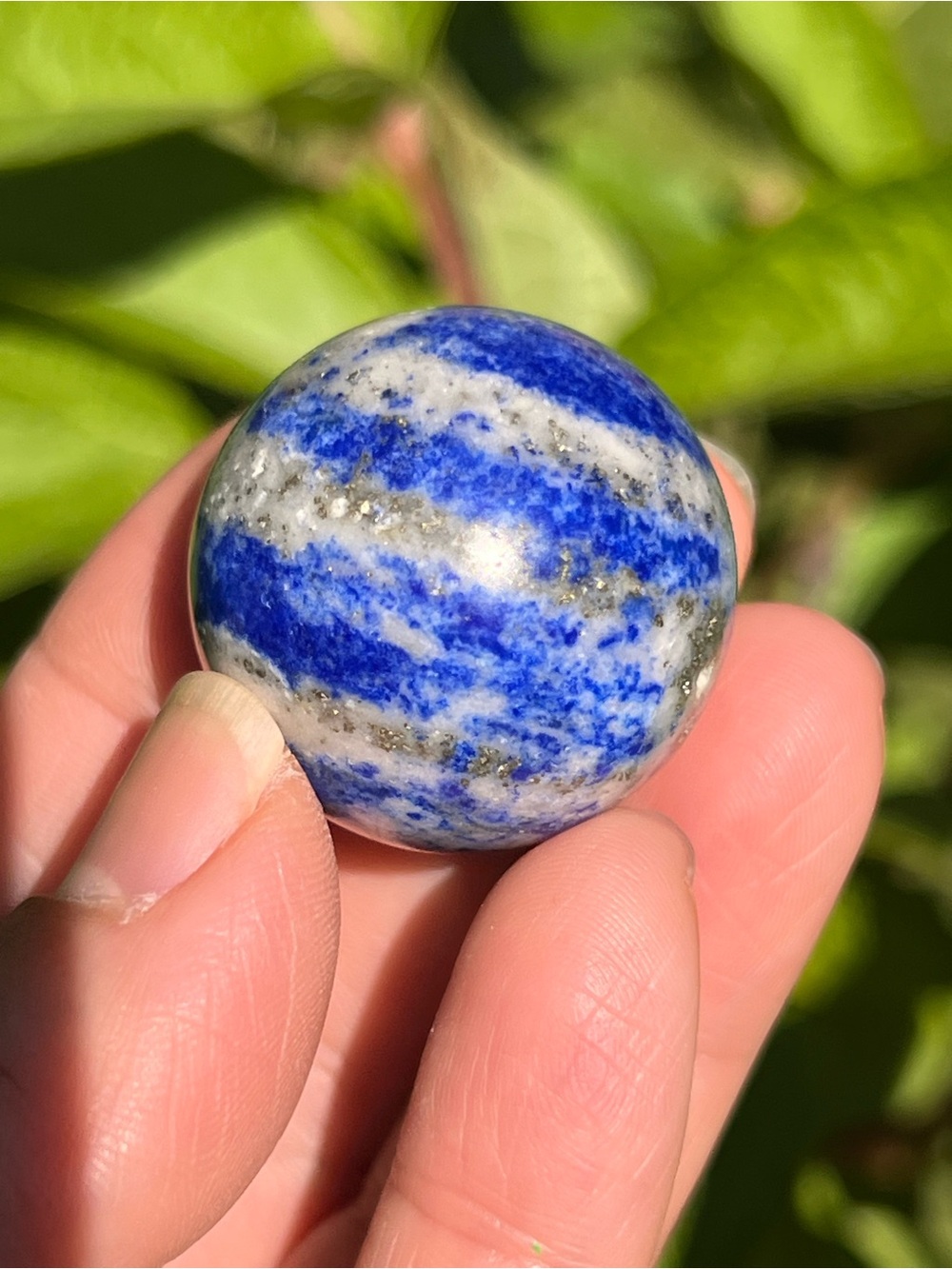 Lapis (7) Lazuli Sphere | crystal ~ uv reactive